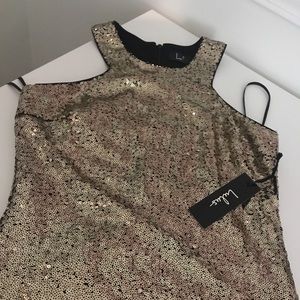 Brand new gold dress from Lulu's with tags